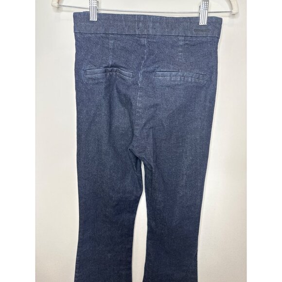 Express Super High Rise Flare Jeans Dark Wash Bootcut Stretch Denim Size 2R - Picture 11 of 14